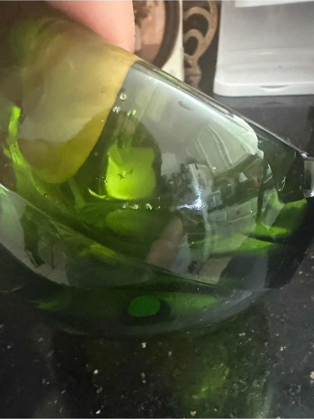 Green  Glass Decorative ashtray Bowl - Home Accents